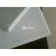 Perforated gypsum board with tegular edge